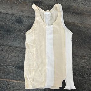Alexander Wang beige and white tank top, size M